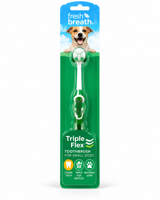 Fresh Breath Triple Flex Toothbrush for Small Dogs