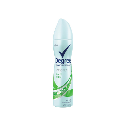 DEGREE LADIES BODY SPRAY DAISY FRESH SCENT 107G 48 HOUR PROTECTION MADE IN CANADA