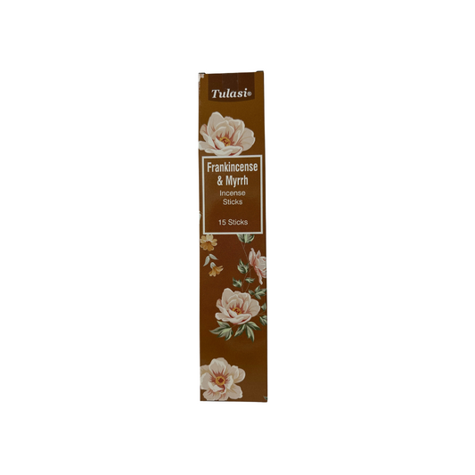 FRANKINCENSE & MYRRH TULASI INCENSE STICKS 15 PACK