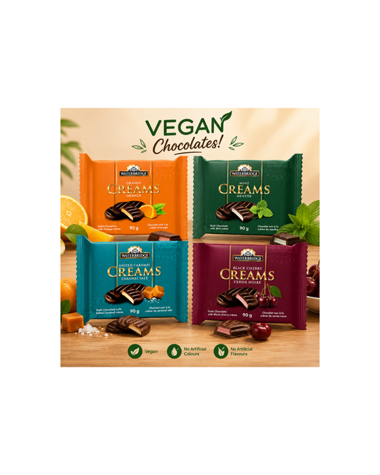 Dark Chocolate Mint,Caramel,Orange and Cherry  Creams 90g(4 models)