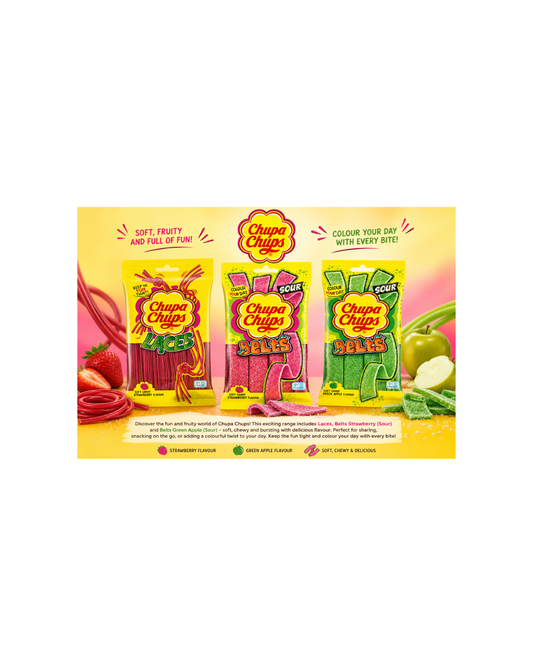 Chupa chups Apple, Strawberry belts candy 90g