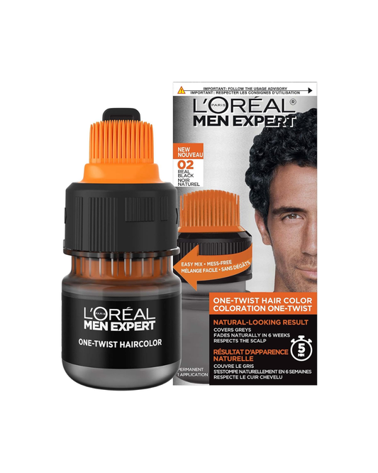 L'Oréal Paris Men Expert One-Twist Permanent Hair Color #02 Real Black 50ML