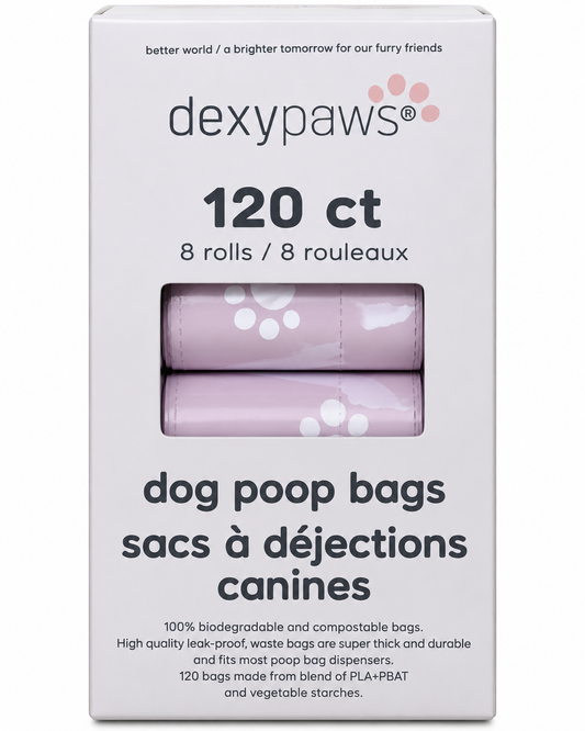 Dexypaws Biodegradable & Compostable Dog Poop Bags – 120 Count