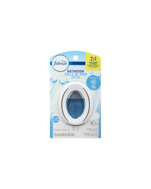 Febreze Bathroom Air Freshener, Odor-Fighting, Linen & Sky, 1ct