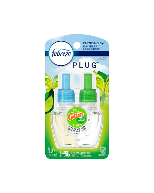 Febreze Plug In Air Freshener Scented Oil Refill, Gain Original Scent